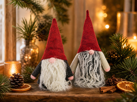 Gnomes with felt clothes 24 cm