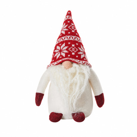 Gnome with patterned hat 20 cm