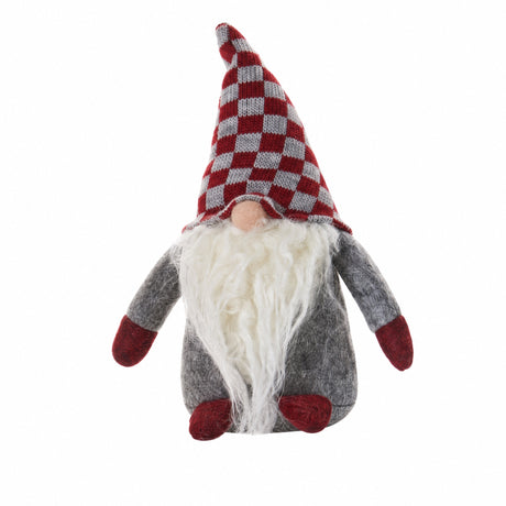 Gnome with patterned hat 20 cm