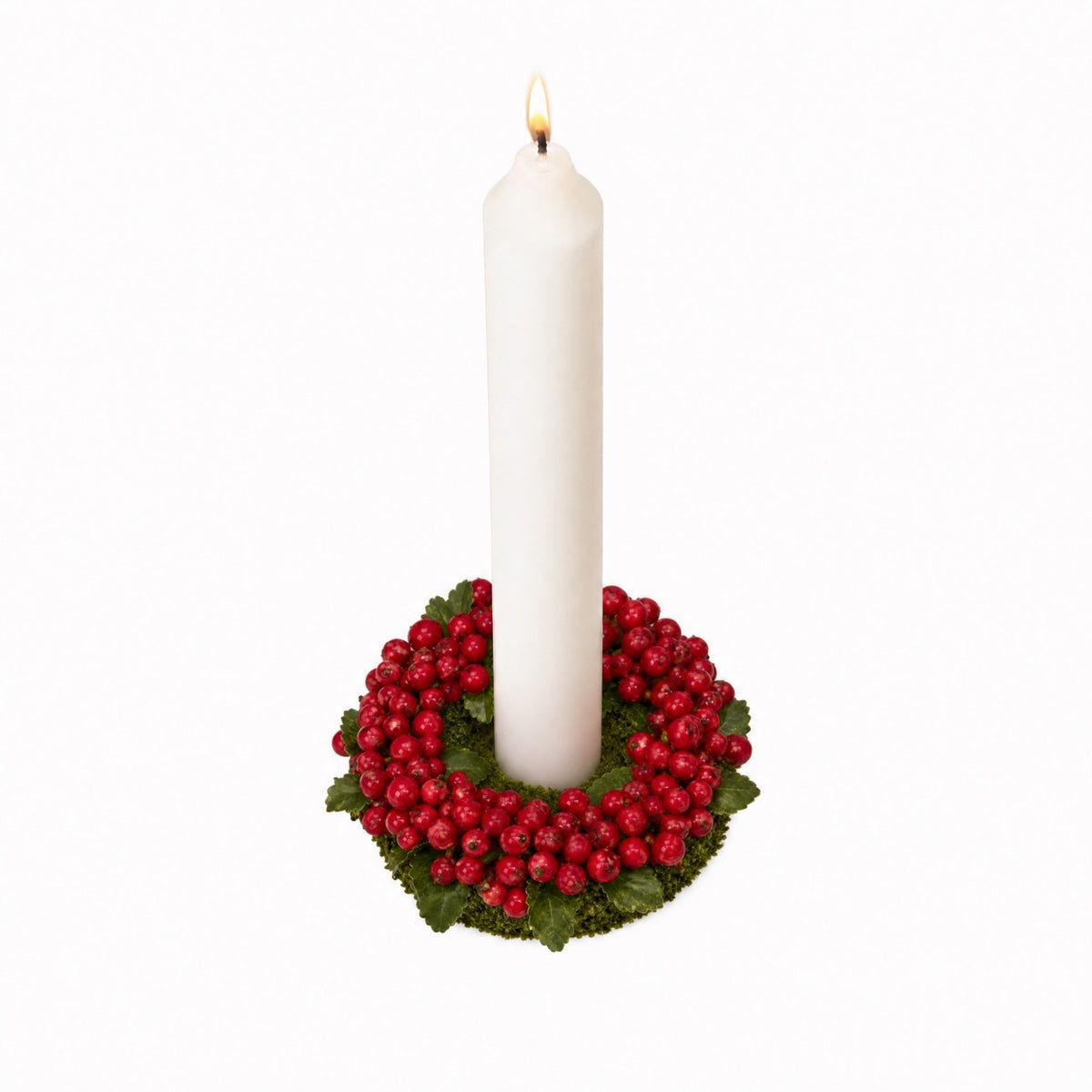 Candle ring with red berries for 40 mm candles