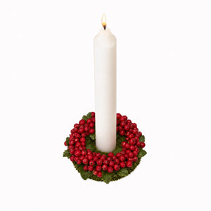 Candle ring with red berries for 40 mm candles