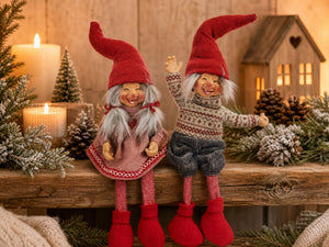 Elf with hanging legs 58 cm