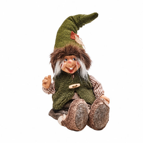 Sitting trolls in forest colors