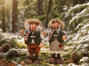 Trolls with green hats 50 cm tall