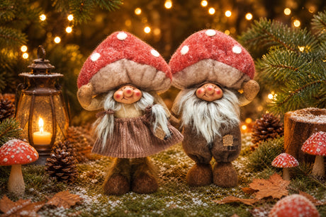Forest gnome with mushroom hat