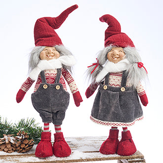 Troll gnomes with soft hats, 51 cm tall, from Pobra