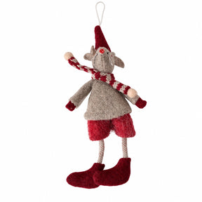 Fabric mouse boy with dangling legs