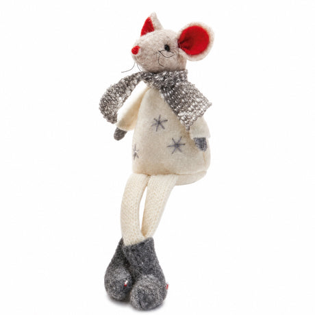 Mouse with hanging legs 17 cm tall