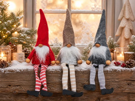 Santa elf with hanging legs 25 cm