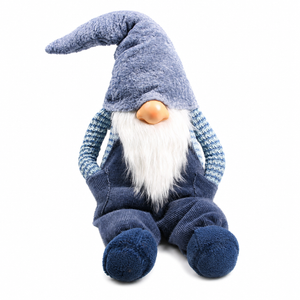 Sitting gnome with blue clothes