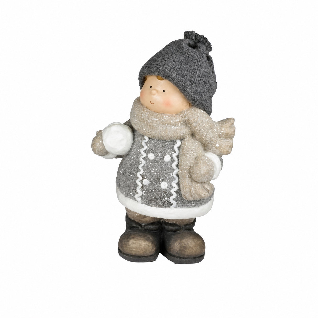 Winter children with snowballs