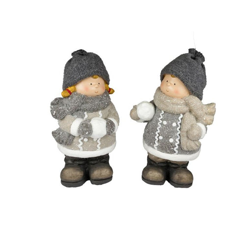 Vinterbørn med snebolde