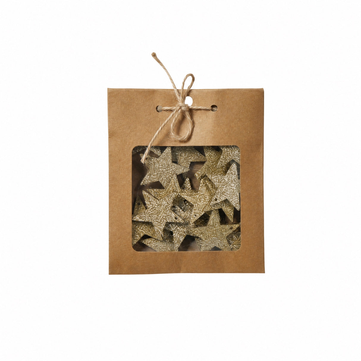Wooden decoration with glitter