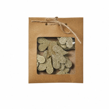 Wooden decoration with glitter