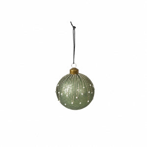 Christmas bauble with leaves or beads green
