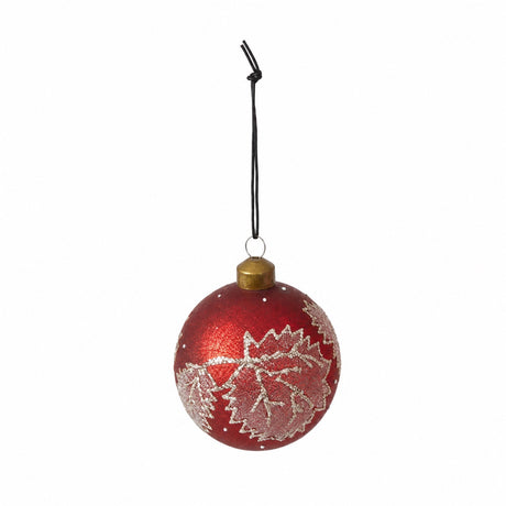 Christmas bauble with stripes or leaves