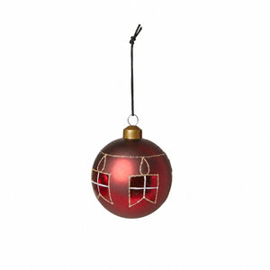 Christmas bauble with flag garland