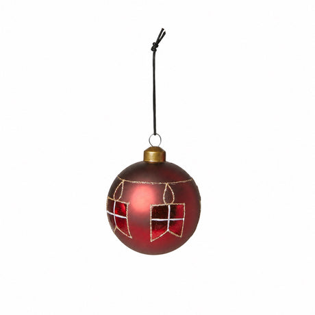 Christmas bauble with flag garland