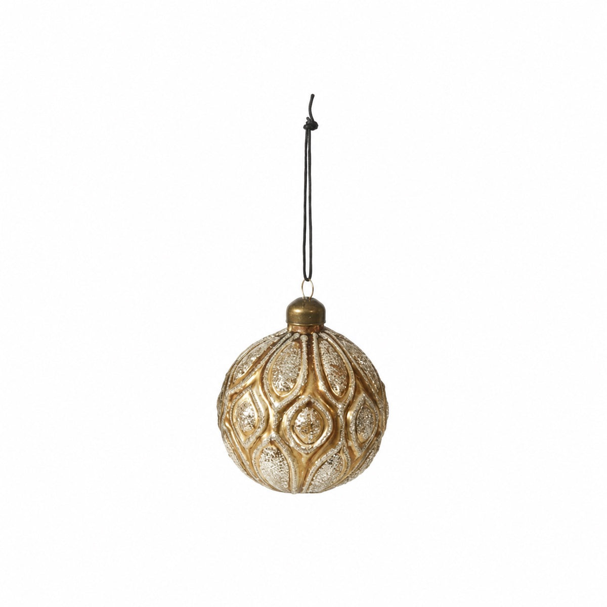 Christmas bauble glitter and gold
