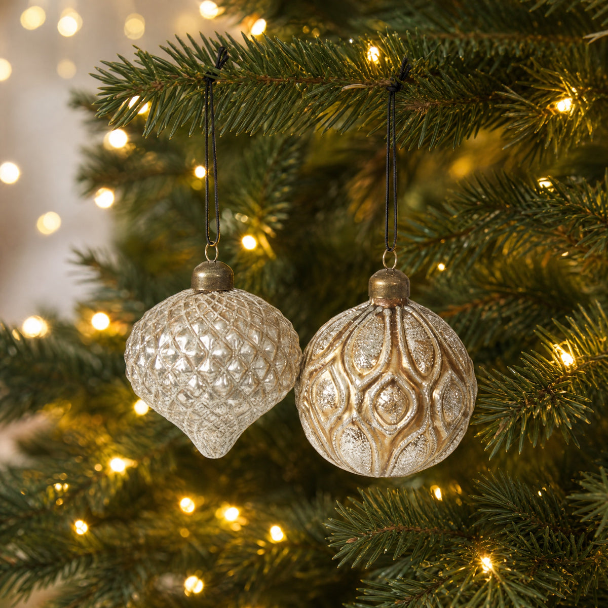 Christmas bauble glitter and gold