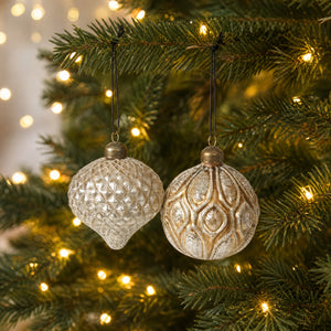 Christmas bauble glitter and gold