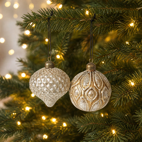 Christmas bauble glitter and gold