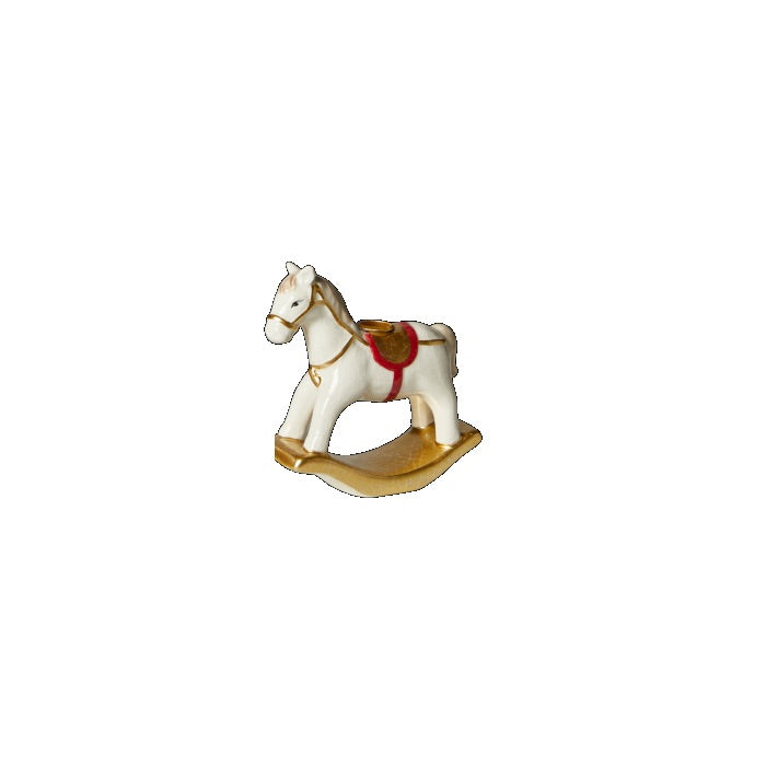 Candlestick for candlelight rocking horse white