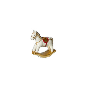 Candlestick for candlelight rocking horse white
