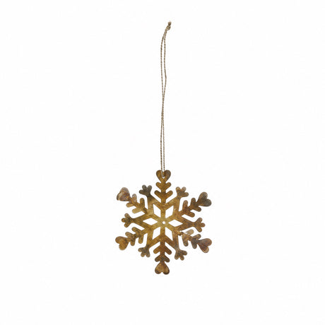 Christmas ornaments in gold-colored metal