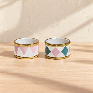 Tealight holder drum pastel