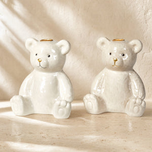 Candle holder for candlelight teddy bear