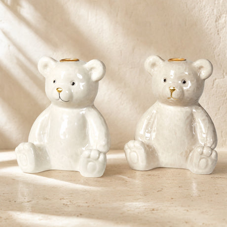 Candle holder for candlelight teddy bear
