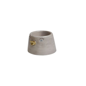 Tealight holder duck grey & pink