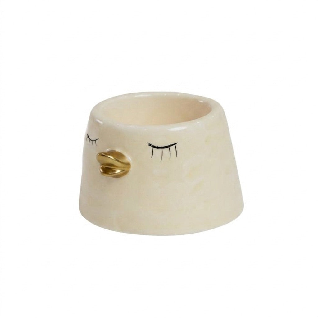 Tealight holder and light yellow & yellow