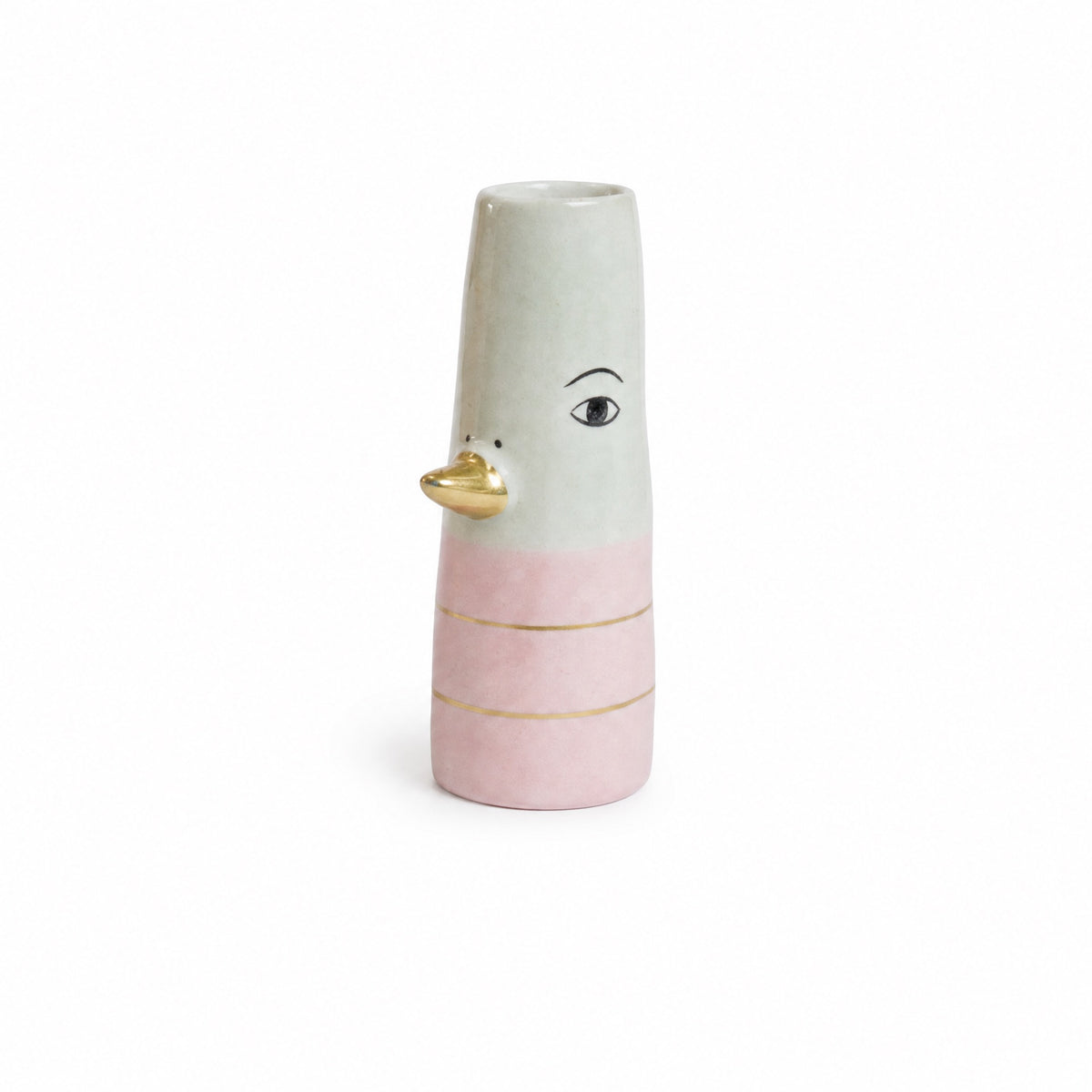 Vase duck 10 cm pink