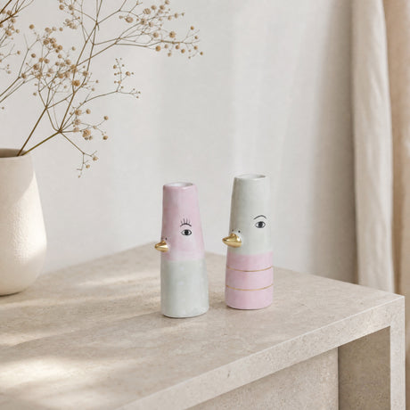 Vase duck 10 cm pink