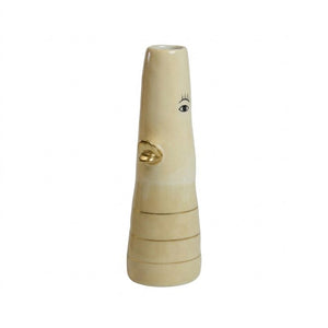 Vase duck 16 cm yellow & light yellow