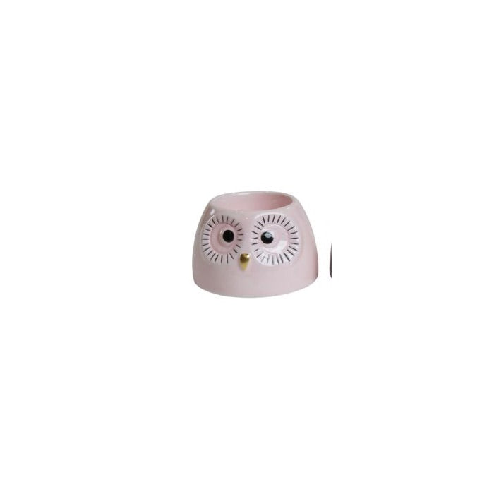 Tealight holder owl pink & purple