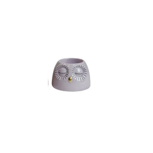 Tealight holder owl pink & purple