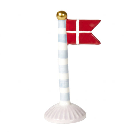 Flagpole pastel colored with pointed flag 14 cm high