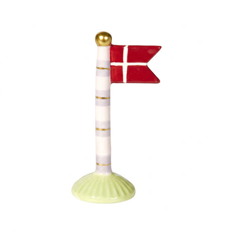 Flagpole pastel colored with pointed flag 14 cm high