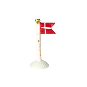 Congratulations flag on flagpole 14 cm high