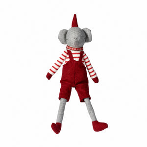 Elephant with Santa hat 35 cm tall