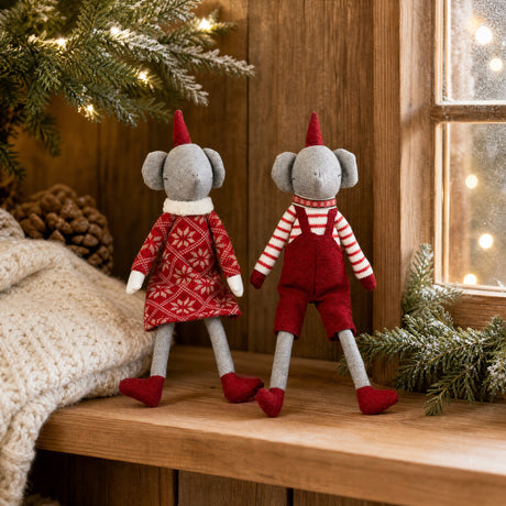 Elephant with Santa hat 35 cm tall