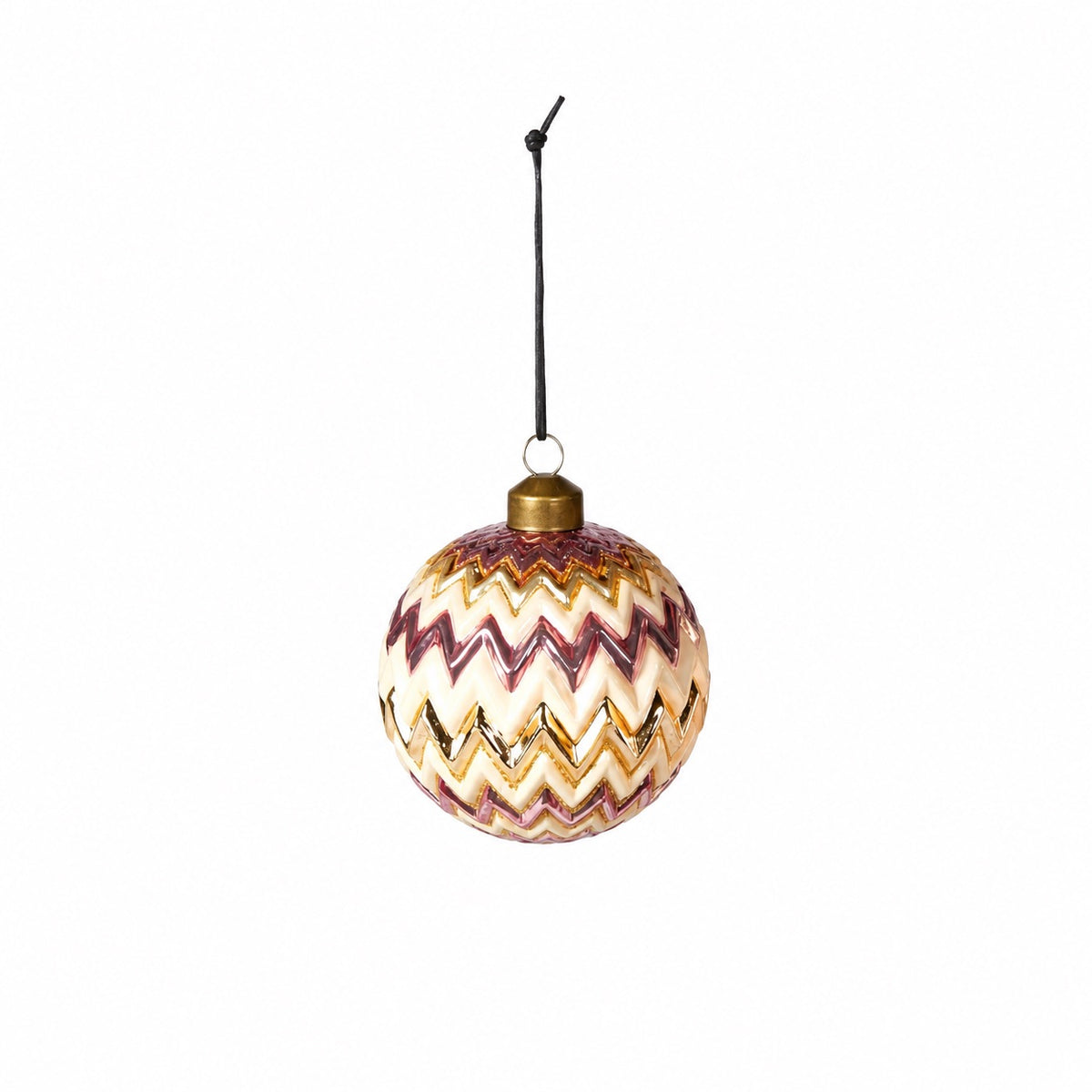 Christmas bauble burgundy gold white