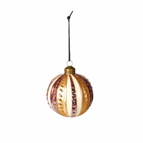 Christmas bauble burgundy gold white
