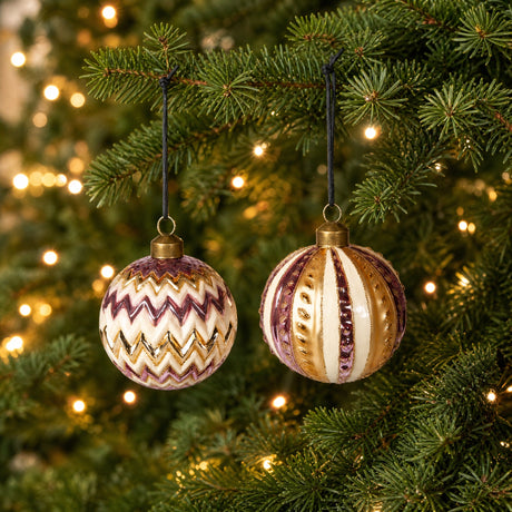Christmas bauble burgundy gold white