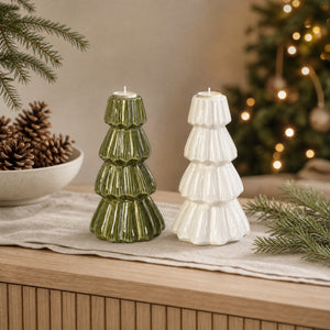 Candlestick wood 14 cm high