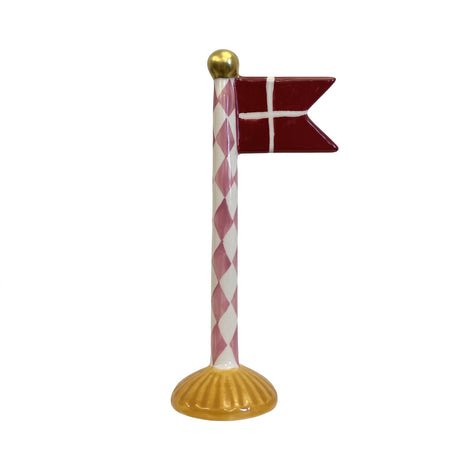 Flag 19 cm high with harlequin pattern