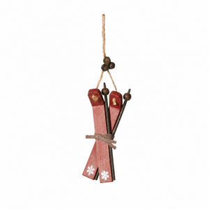 Small wooden skis